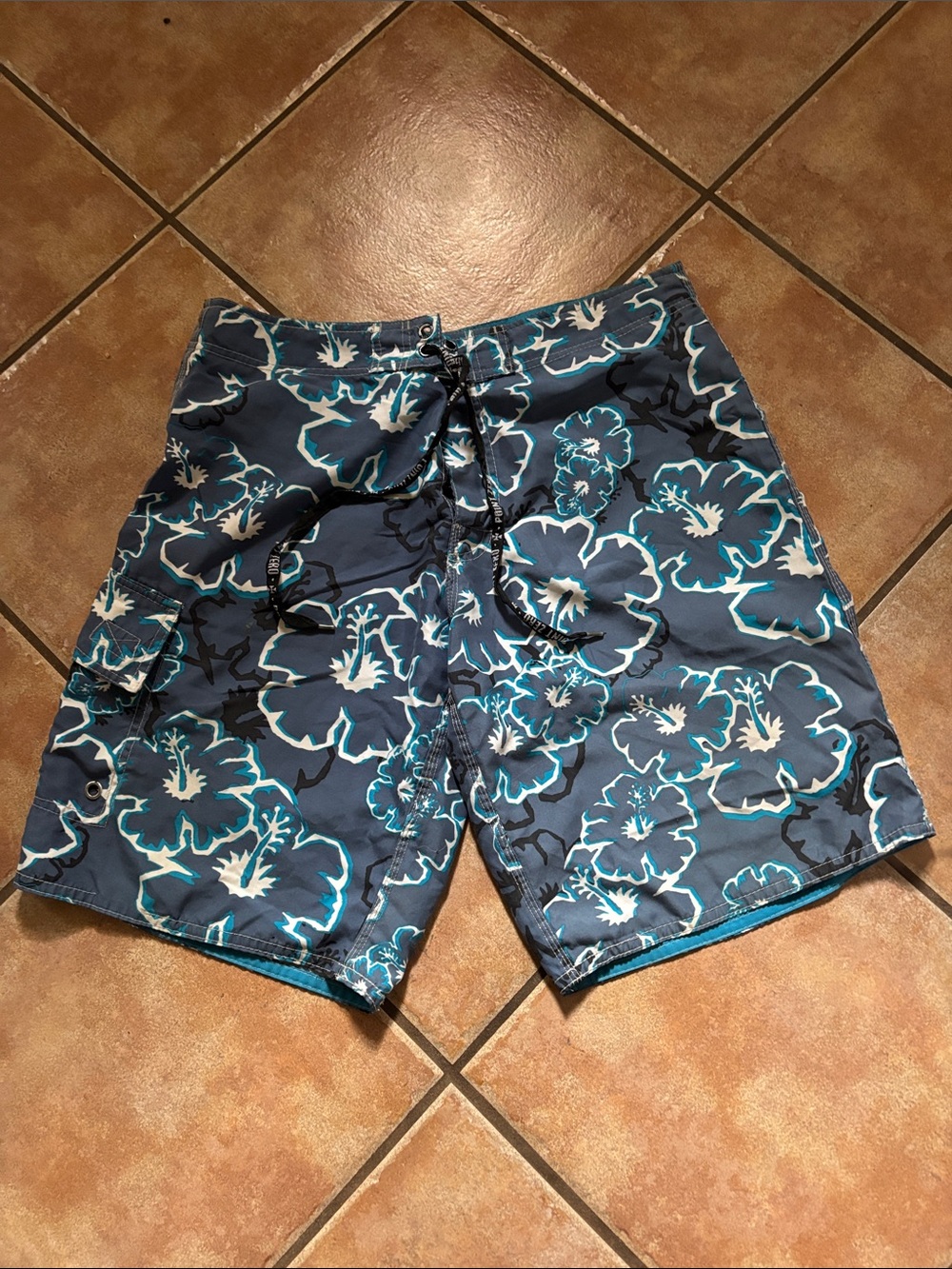 Point Zero Navy Floral Swim Shorts